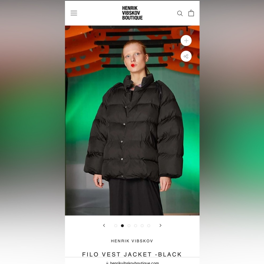 New Henrik Vibskov Filo Vest Jacket Black AW21 Small oversize Style Copenhagen